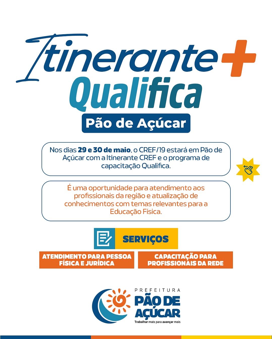 Pão de Açúcar recebe ação itinerante do CREF/19 com serviços e capacitação para profissionais de Educação Física